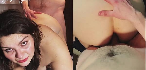  Getting Her Tight Ass Fucked So Hard She Begs To Stop - Splitscreen Anal